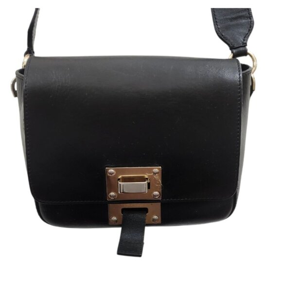 SOPHIE HULME Black Smooth Matte Leather Crossbody Bag - Picture 5 of 16